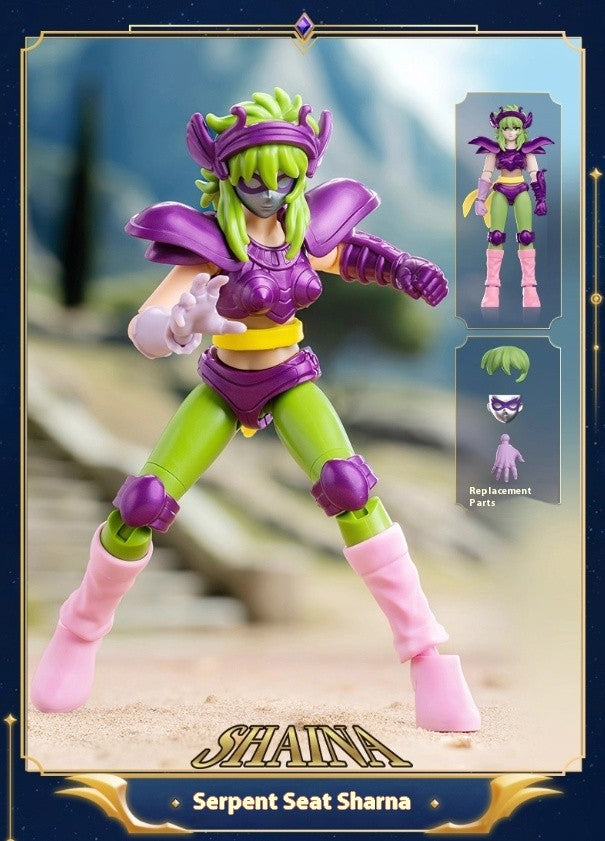 Blokees Saint Seiya Galaxy Versão 2 Bonecos de Ação Camus Hyoga Dohko Milo Shiryu Pegasus Nachi Anime Brinquedos Presentes Infantis