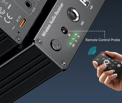 Car Bluetooth-compatible Wireless Audio Adapter 6.0 Audio Receiver U-Disk 6.5MM Karaoke Wireless Music Amplifier for Speaker