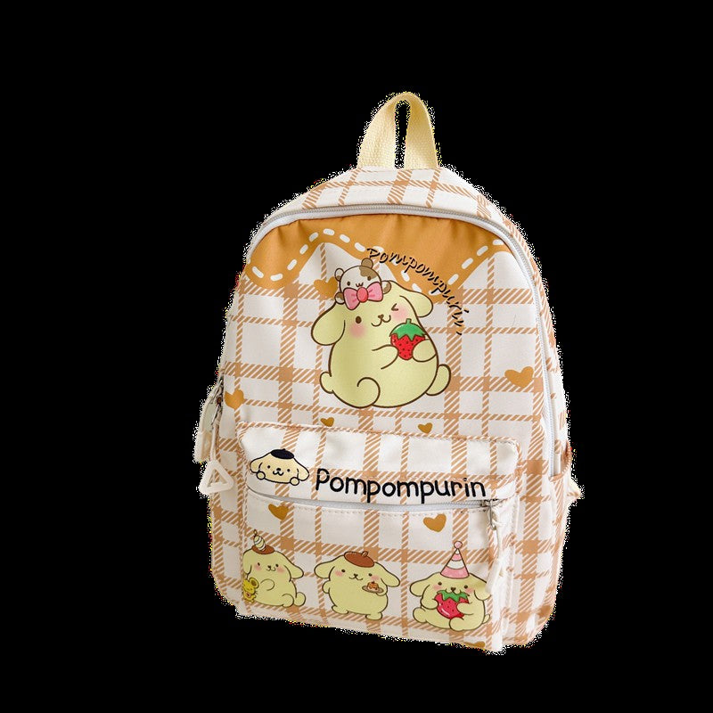 Mochilas Hello Kitty Kuromi Cinnamoroll com estampa de desenho animado fofo e leve para meninos e meninas do jardim de infância
