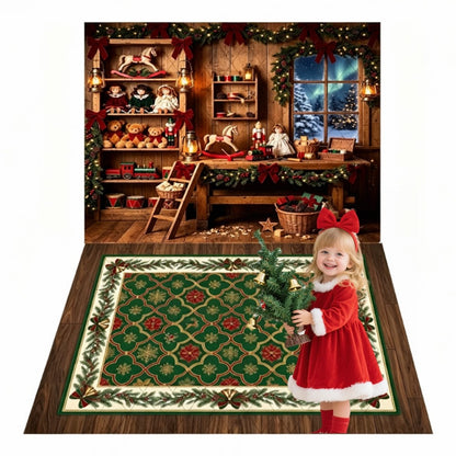 Christmas decoration scene photo studio photography background toy store teddy bear gift box Christmas yard decoration supplies