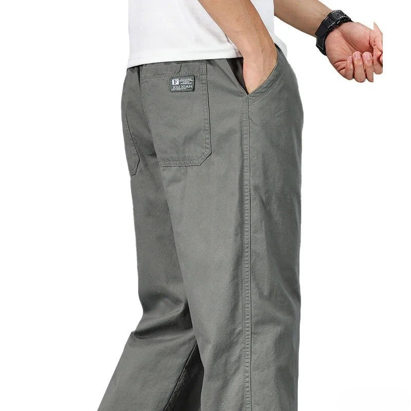 Calça Masculina Casual Plus Size 6GG Algodão Folgada Comprida Calça Esporte Elástico Cordão Moletom Masculina Calça Jogger Masculina Outono