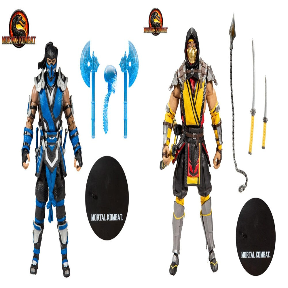 Mortal Kombat Spawn Sub-Zero Scorpion Bonecos de Ação Articulados 17cm