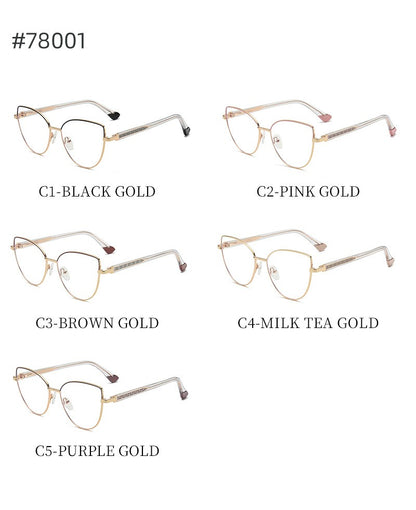 VICKY New Personalized Simple Cat's Eye Fashion Design Women's Anti-Blue Light Reading Glasses Customizable Prescription 78001