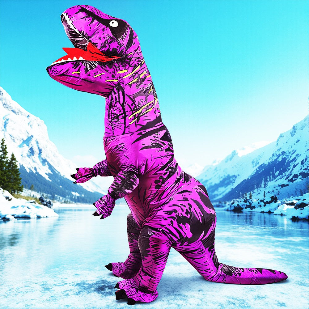 New T-Rex Skeleton Dinosaur Inflatable Costume Mascot for Adult Purim Carnival Halloween Party Cosplay Costumes Fancy Dress Suit