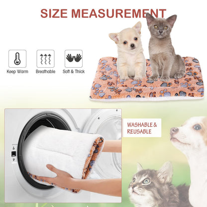 Cama de Cachorro de Flanela Grande, Cama de Gato Espessa, Tapete de Dormir para Cachorros, Cobertor para Filhotes de Cachorro e Gato, Tapete para Cachorros Pequenos, Médios e Grandes