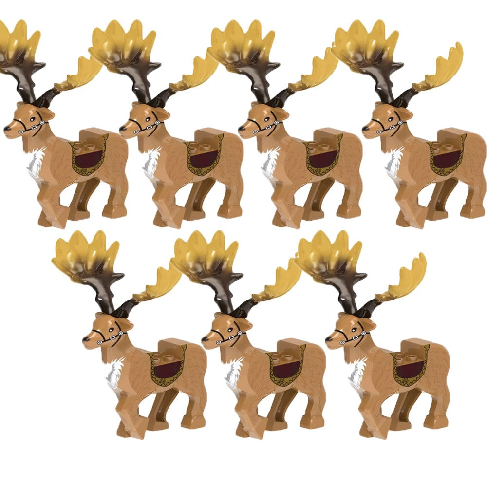 Blocos de Montar Zoológico Medieval Acessórios de Personagens Montarias Animais Cervos Elefantes Camelos Lobos Cavalos de Guerra Tijolos Brinquedos Presentes K080