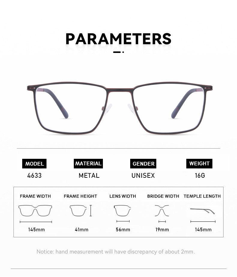 Óculos de Leitura KANSEPT Plus para Homens Lente de Vidro Transparente Óculos de Grau Feminino Lentes de Miopia Armações de Óculos