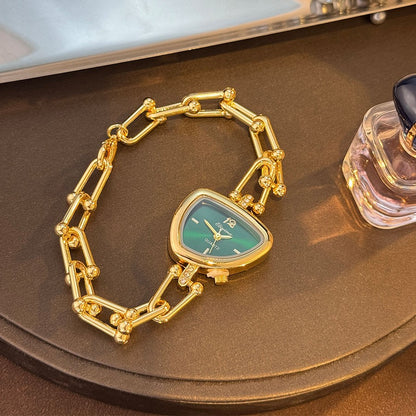 Ladies' Fashionable Trendy U-Shaped Quartz Watch with New Polygonal Alloy Case Must-Have Accessory for Trendy Outfits