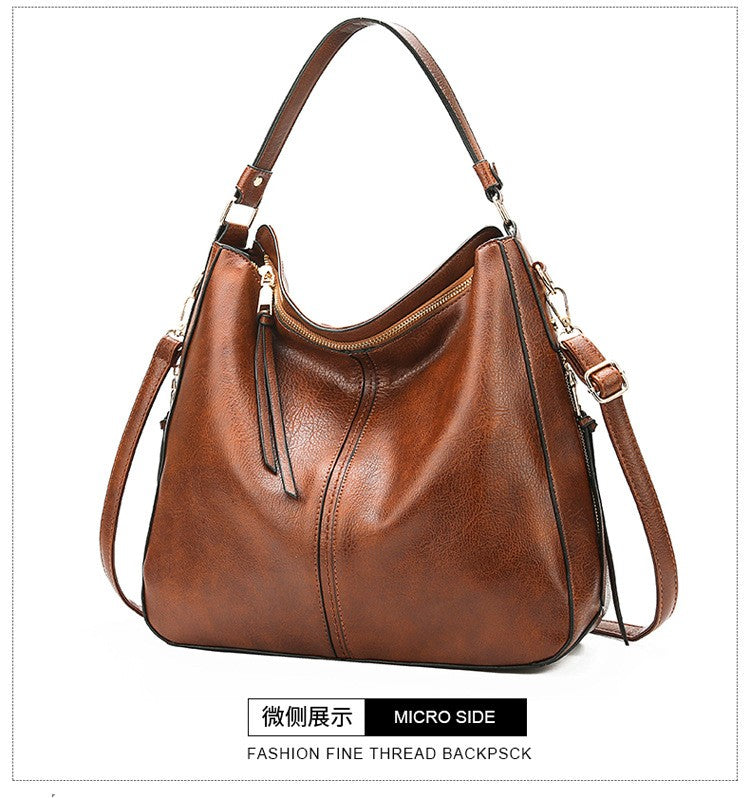 New women's handbag, single shoulder crossbody bag, PU women's tote bag, large capacity women's bag