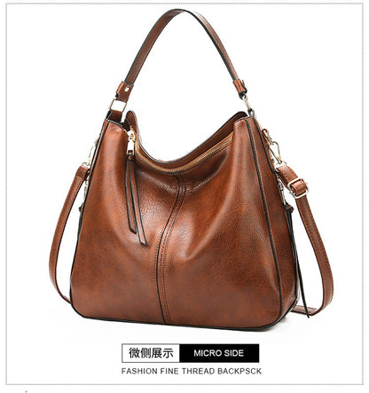 New women's handbag, single shoulder crossbody bag, PU women's tote bag, large capacity women's bag