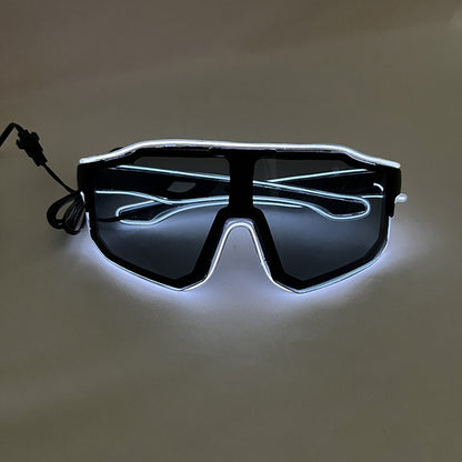 1PC Light Up LED Glasses Glow Sunglasses EL Wire Neon Glasses Glow in The Dark Party Supplies Neon Party Favors for Adults