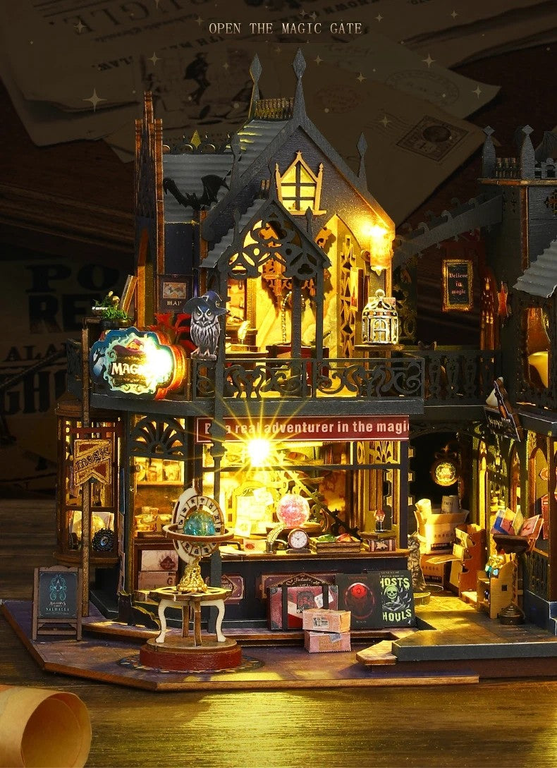 2014 New DIY Big Doll House Wooden Case Miniature Furniture Dollhouse Toys for Children Birthday Gifts