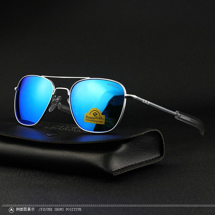 RE Sunglasses Man USA Army Military Aviation Pilot Sunglasses Woman Glass Lens Luxury Brand Retro Titanium Frame High Quality