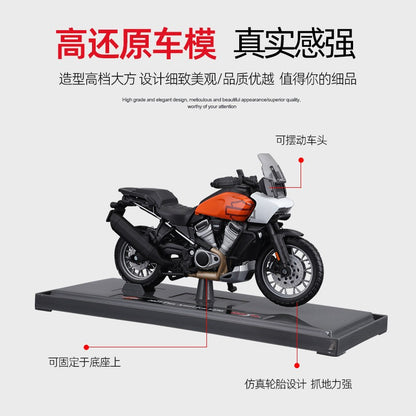 Maisto 1:18 Harley-Davidson Motocicleta 2021 Pan America 1250 Liga Motocicleta Modelo Brinquedo Coleção de Carros