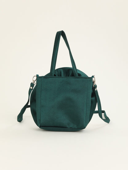 Luxury Rose Handbags Design Silk Pleated Flower Shoulder Bag Women Red Satin Round Evening Purse Wedding Party Clutches Female