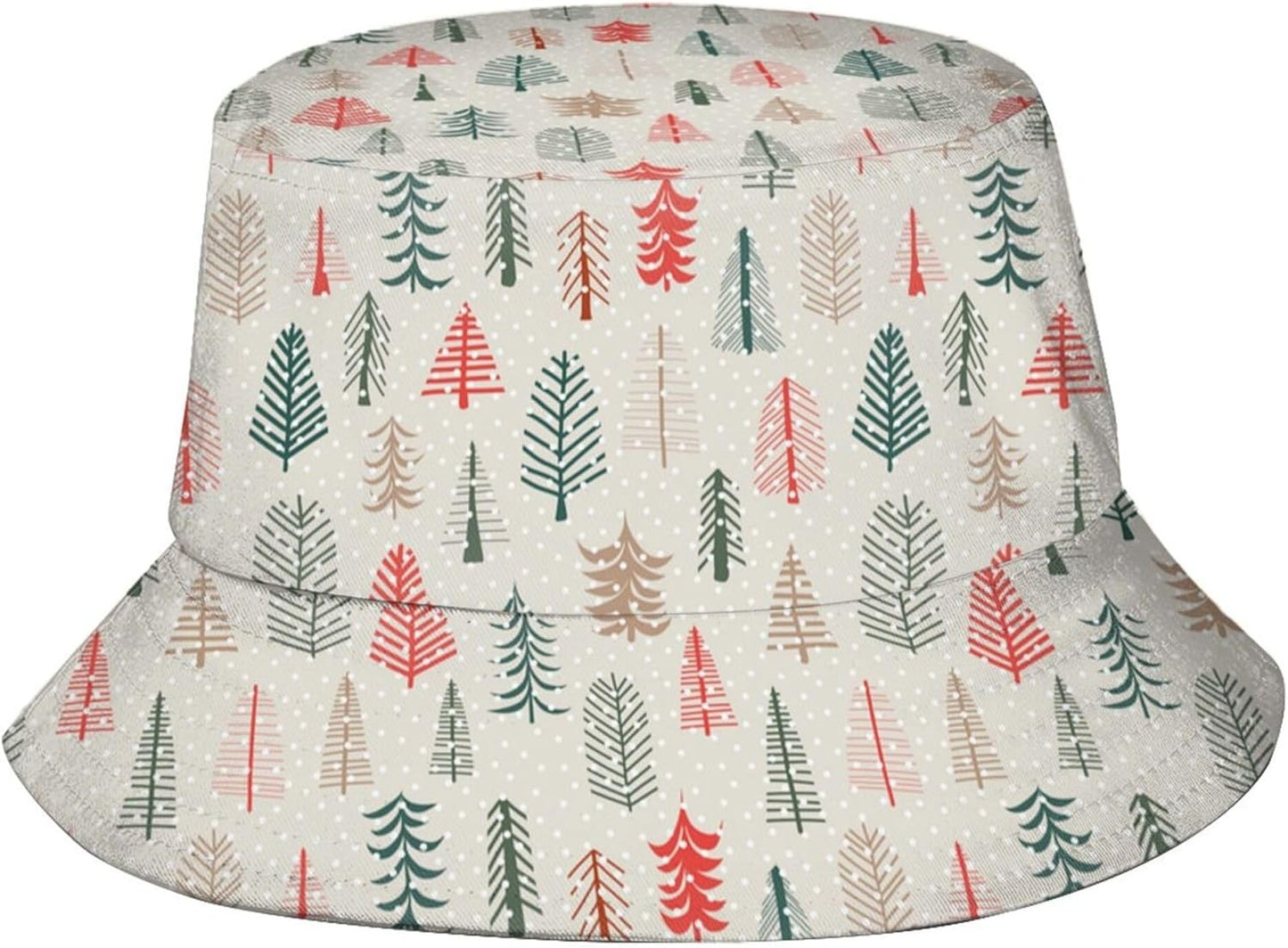 Funny Christmas Bucket Hat New Year Fisherman Hat for Women Men Packable Outdoor Travel Beach Sun Cap