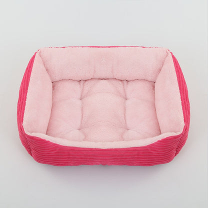 Cama para Cães e Gatos, Quadrada, Pelúcia, Canil, Sofá-Cama para Cães de Porte Médio e Pequeno, Almofada Calmante para Pets, Casa, Artigos para Animais de Estimação, Inverno