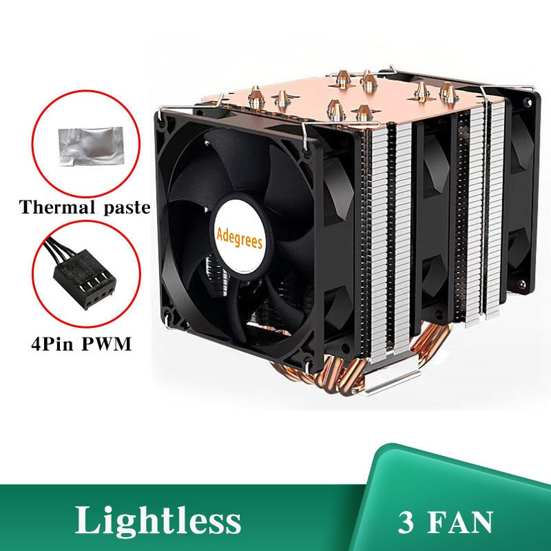 6 Heat Pipes ARGB CPU Air Cooler 4 Pin PWM Quiet CPU Cooling Fan for Intel LGA 1700 2011 1200 1156 X79 X99 AM3 AM4 PC Radiator