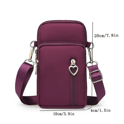 Men's multi-functional and women's simple mobile phone small bag, a niche crossbody bag for daily commuting