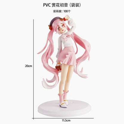 Hatsune Miku Figura Anime Menina Modelo Decoração de Mesa Boneca Colecionável Presente para Fãs Estátua Vocaloid Japonesa Kawaii Otaku