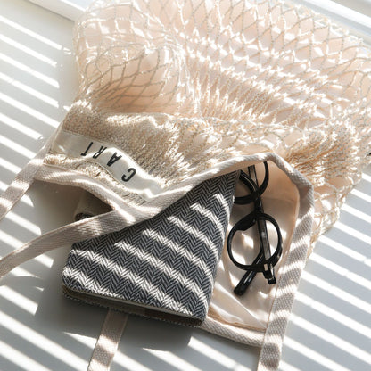 1PCS Personalised Name Mesh organic Cotton Bag with Long handle Reusable Washable Beach Bag Organizer for Shopping Grocery Bag