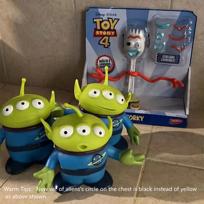 Brinquedo Toy Story Disney Woody Buzzlightyear Alienígenas Verdes de 15CM Boneco Colecionável Anime para Crianças de Presente