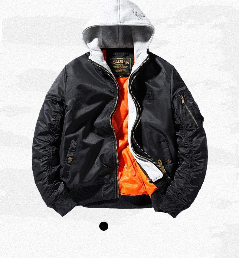 Winter Thick Hooded Bomber Jacket Men Military Windbreaker Multi-pocket Air Force Coats Male Autumn Streetwear Baseball Jackets