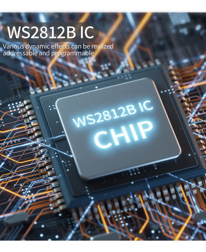 WS2812B Individually Addressable COB LED Strip 60 100 160Led/M High Density Flexible 5mm/10mm WS2812 RGBIC COB Light DC5V