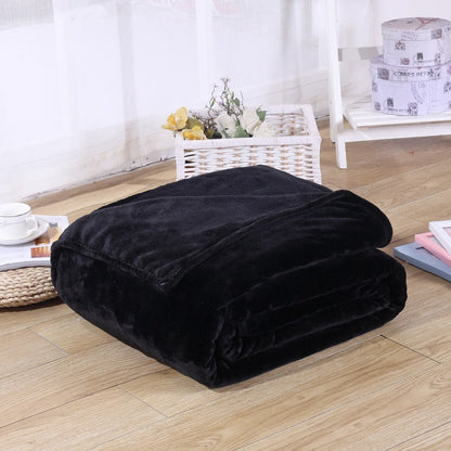 Spring Winter Winter Flannel Blanket Fluffy Warm Soft Sofa Cover Bedspread Solid Blue Black Coral Fleece Plush Blankets For Beds