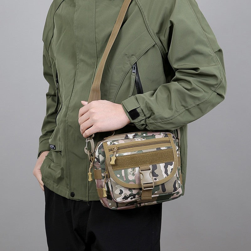 Tactical Messenger Pouch Men's Vintage Camouflage Army Crossbody Bag Nylon Single Shoulder Bag Chest Pack Sling Hunting Bag