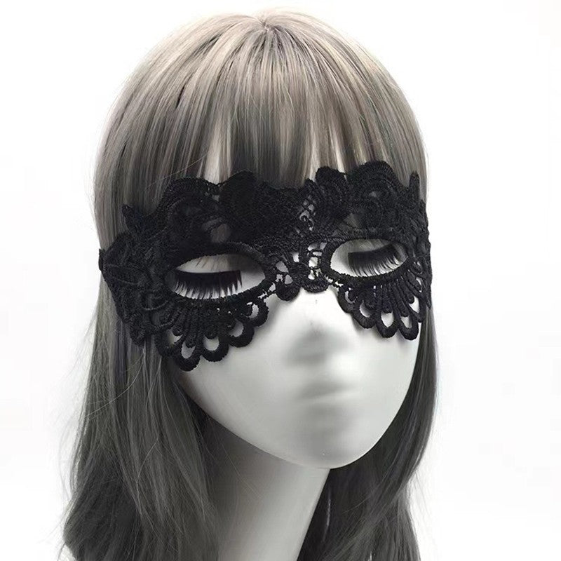 Sexy Women Black Lace Floral Eye Mask Masquerade Prom Face Mask Princess Queen Party Makeup Cosplay Nightclub Lace Mask Props