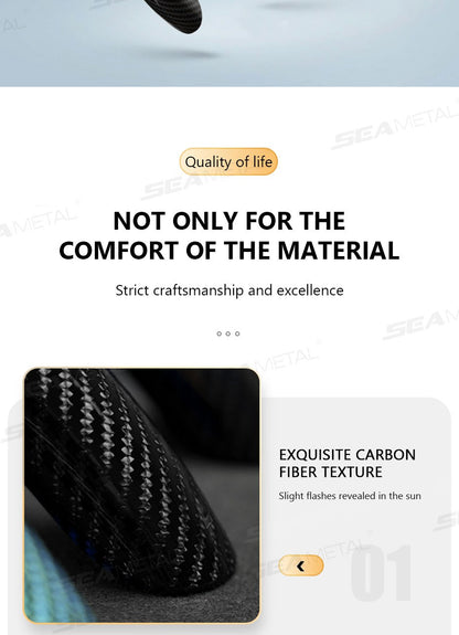 SEAMETAL 2/3Pcs Car Steering Wheel Cover Carbon Fiber Anti-Slip Steer Wheel Protector Cover 38cm Universal Car Protection Cover