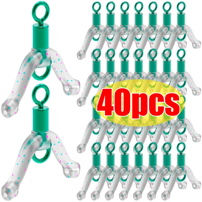 Fishing Hook Separator Anti Tangle Boom Green Silicone Bifurcator High Elastic Subline Splitter Lure Rigging Accessories Tool