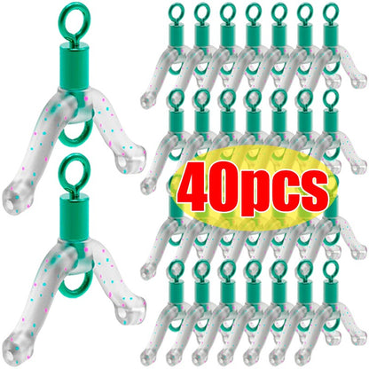 Fishing Hook Separator Anti Tangle Boom Green Silicone Bifurcator High Elastic Subline Splitter Lure Rigging Accessories Tool