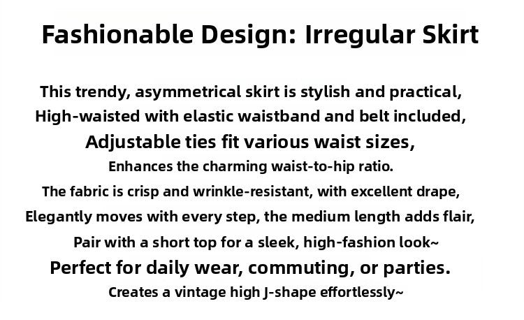 Caramel Suede Half-length Skirt Women's Autumn Winter New Irregular Belt Slim A- Line Midi Umbrella Skirt Comfortable Casual S .