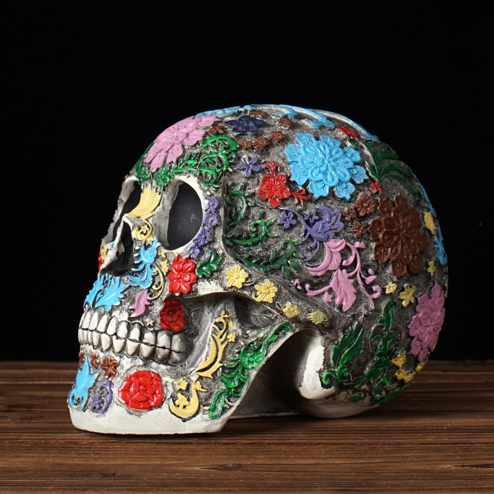 Vilead Creative 1:1 Mexican skulls Ornaments Halloween Party Figurines Home Decoration Medical Model Room Interior Statue Gift