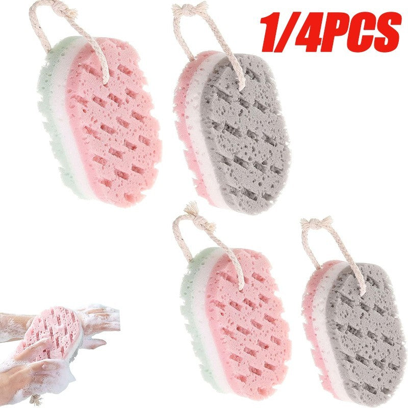 1/4PCS Sponge Bath Ball Shower Rub Whole Body Exfoliation Massage Brush Scrubber Body Brush Sponge Brush Bathroom Accessories