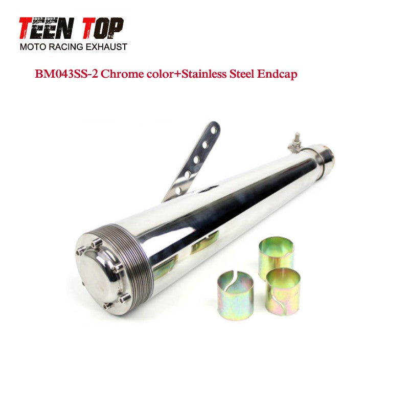 38 40 42 45MM Retro Motorcycle Exhaust Pipe For Harley Honda 125CC 250CC Exhaust Muffler 430mm Punk Racing Tailpipe Escape Moto