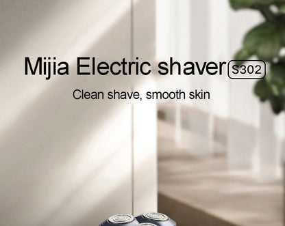 Mijia Electric Shaver S302 LED Digital Display IPX7 Waterproof 800mAh Tpye-C Rechargeable Razor Shaver for Men