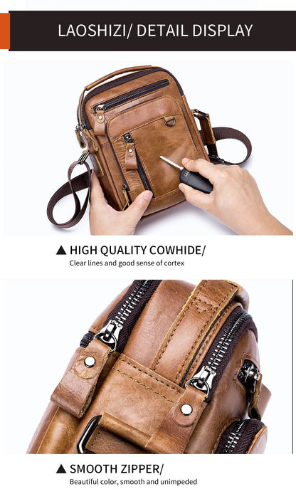 Brand 100% Genuine Leather Men's Shoulder Bags Messenger Bag for Men Crossbody Bags new Small Man Designer Handbag Bolso Male