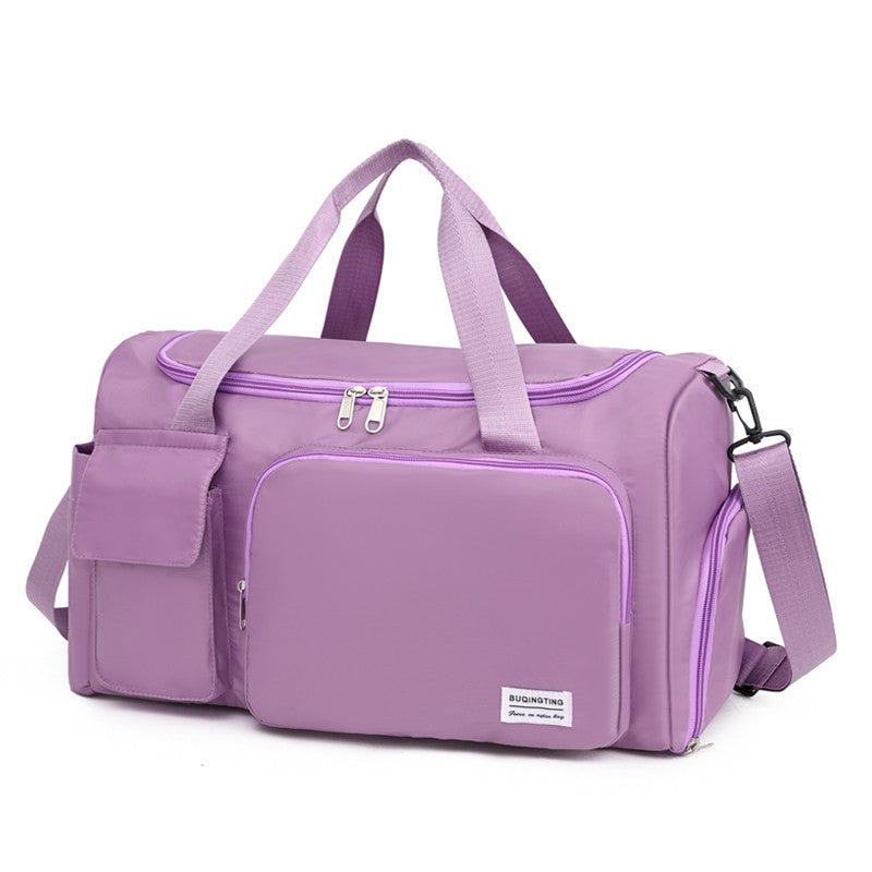 Unisex Large Capacity Travel Luggage Bag, Sports Gym Bag, Perfect for Weekend Overnight Luggage Bag with Shoe Compartment