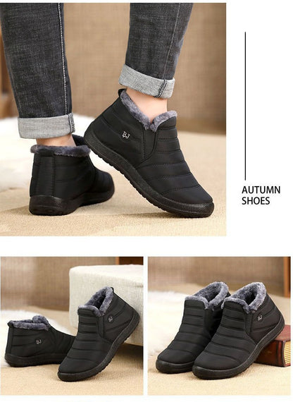 Botas Masculinas de Neve para Área Externa, Sapatos Masculinos com Pelo, Botas de Inverno Masculinas, Botas de Caminhada, Botas de Tornozelo, Sapatos Masculinos Impermeáveis, Botas de Trabalho, Calçados