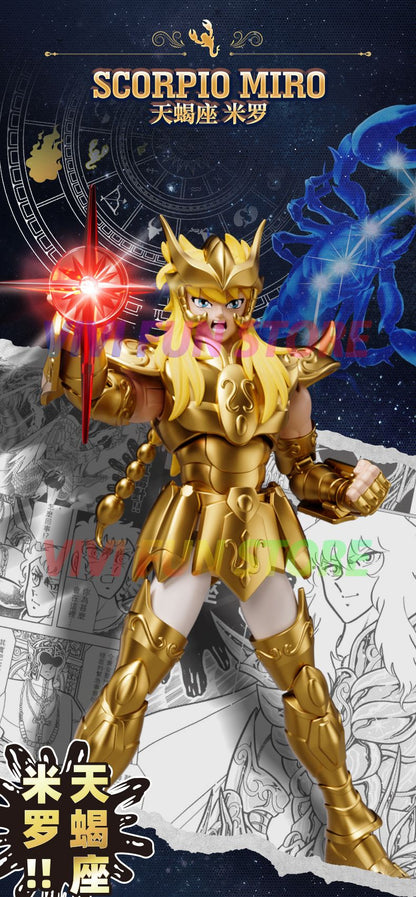 Em estoque Original Saint Seiya CLÁSSICO CLÁSSICO Gold Saint Shiryu Máscara da Morte Shura Ouro Câncer Capricórnio Modelo Montado Brinquedos