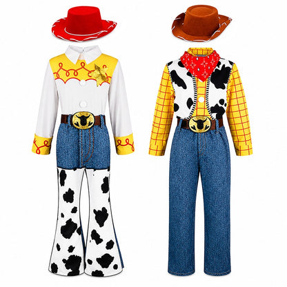 New Toy Cosplay Story Woody Costume Halloween Anime Movie Trish Sheriff Cowboy Cosplay Costume Cosplay Costume