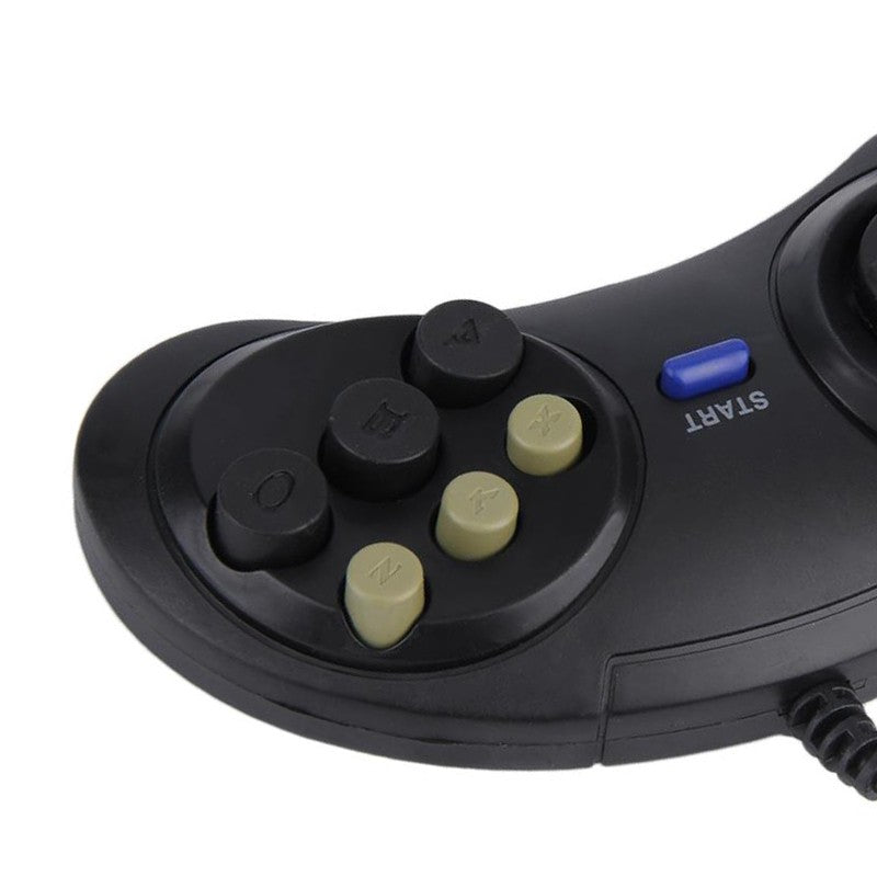Universal Handle Game Controller Classic Wired 6 Buttons For SEGA Console PC MAC Mega Drive Gaming Accessories Remote Control