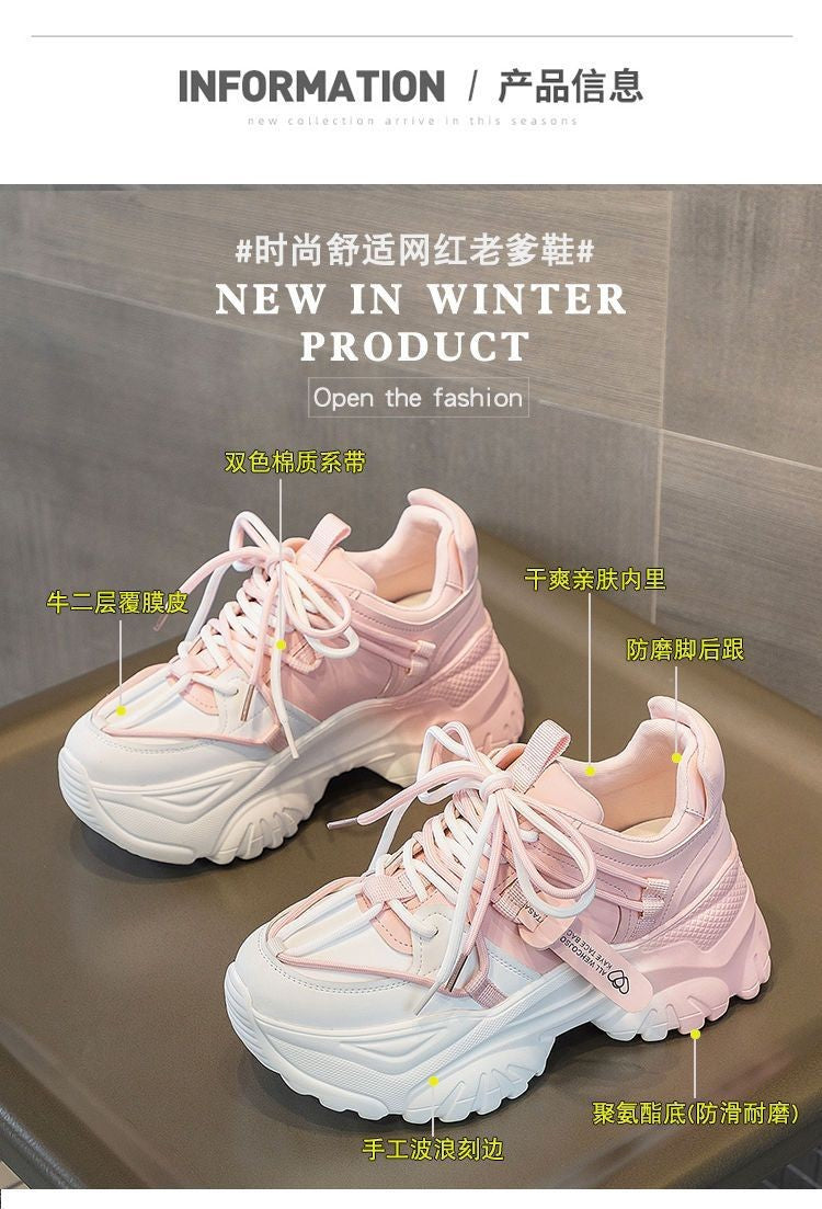 Women's Shoes Casual Shoes Spring Sneakers Platform Woman-shoes Tennis Female Fashion Thick Sole 2024 Roses Trainers Increased I