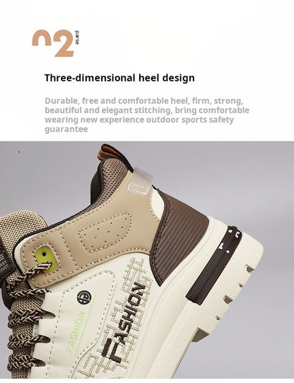 Tênis Masculino Casual de Outono Vulcanizado, Tênis Esportivo Masculino para Caminhada, Tênis Masculino para Área Externa, Tênis Masculino com Sola Macia para Caminhada