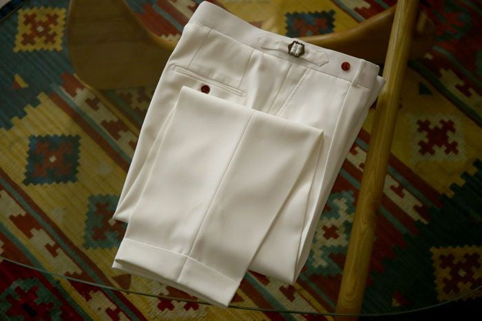 2024 Spring Summer Men's Fashion Solid Color Suit Trousers Male High Waist Loose Pants Men Business Casual Formal Pants W117