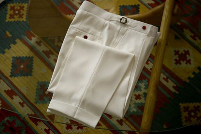 2024 Spring Summer Men's Fashion Solid Color Suit Trousers Male High Waist Loose Pants Men Business Casual Formal Pants W117