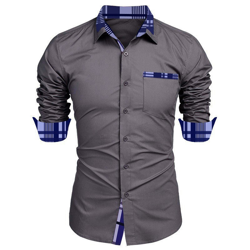 Men's shirt long-sleeved shirt business office clothing department buckle shirt loose style super large size XS-6XL soft fabric